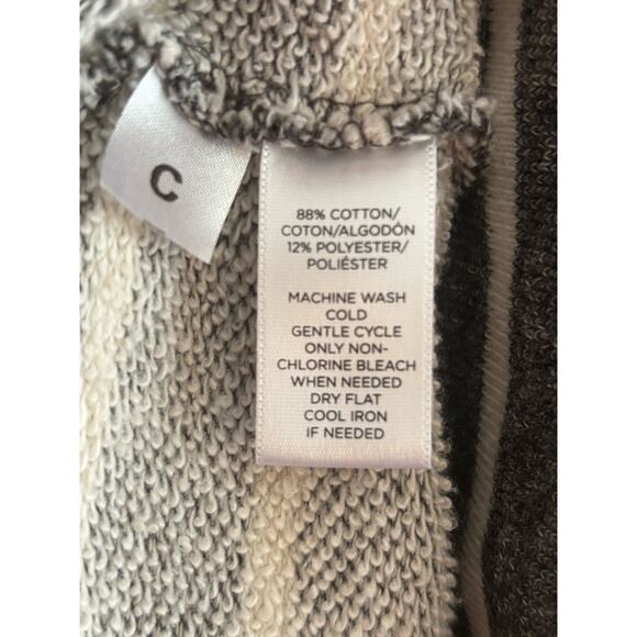 Ann Taylor LOFT Gray White Striped Cotton Blend Long Sleeve Sweater Size Small - Picture 5 of 10